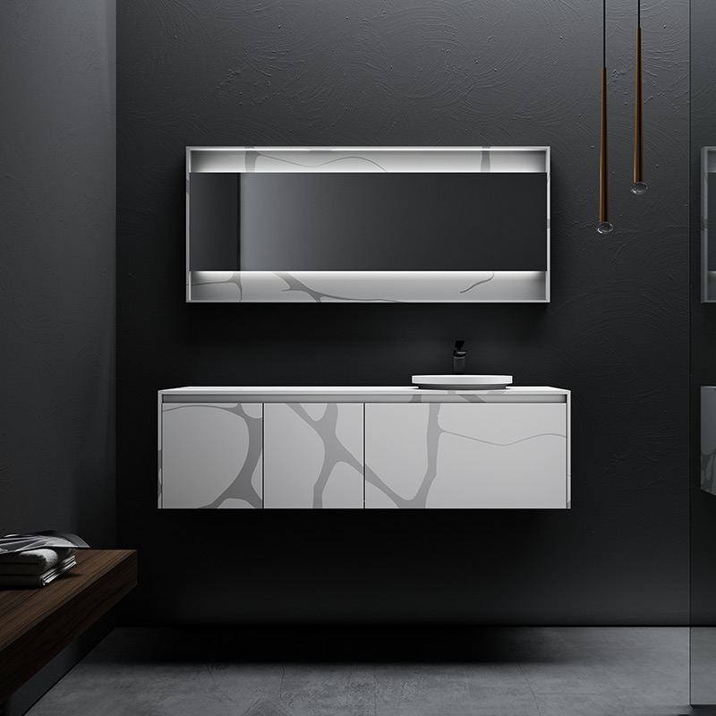 Single Counter Top Sink Wall Mounted Solid Surface Bathroom Cabinet TW-5815 Single Counter Top Sink Wall Mounted Solid Surface Bathroom Cabinet TW-5815