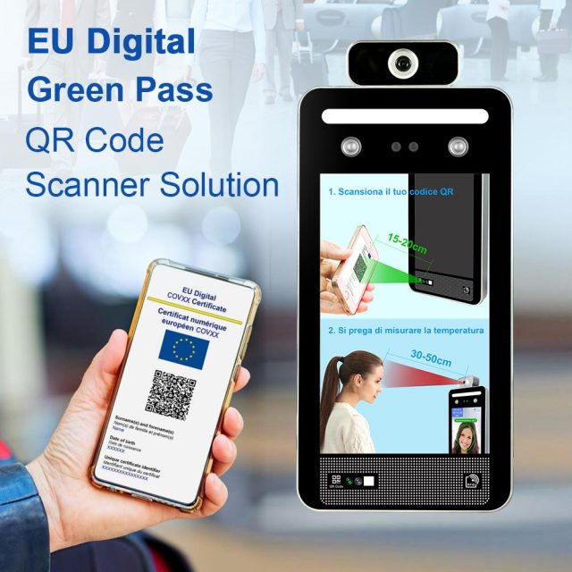 TM-GP08L EU digital green pass qr code+Temperature Detection Face Recognition Terminal