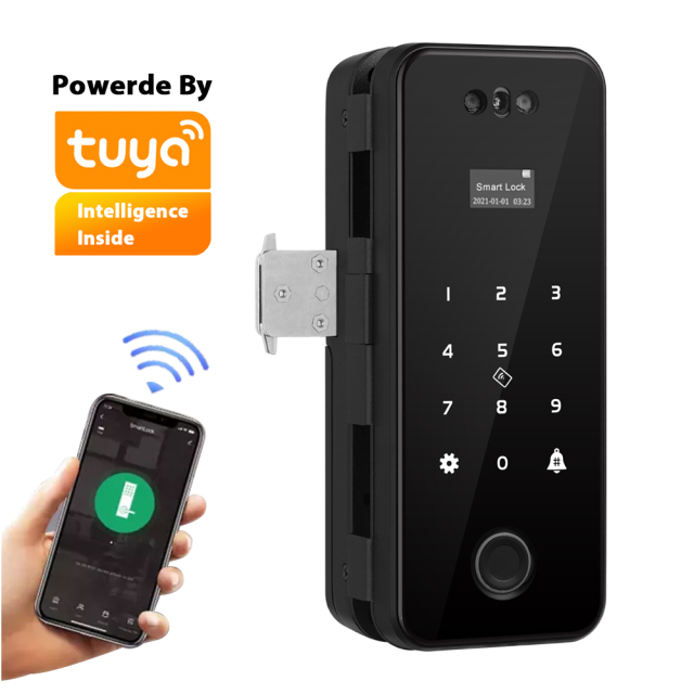 TL60 Smart TUYA Face&Fingerprint Glass Door Lock
