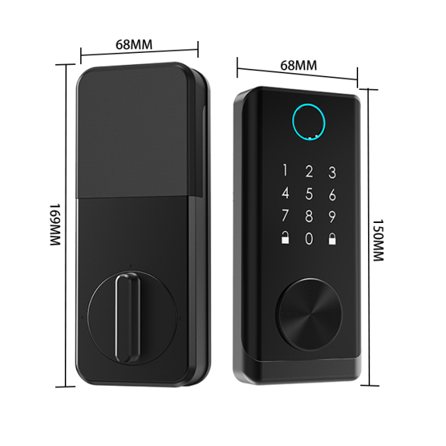 TM-D2 Security Mobile TTLock APP Fingerprint Deadbolt Digital Keyless Smart Door Locks