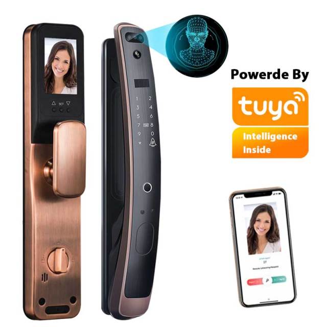 TM-A8 Tuya Wifi 3D Face&Fingprint door lock