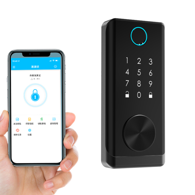 TM-D2 Security Mobile TTLock APP Fingerprint Deadbolt Digital Keyless Smart Door Locks