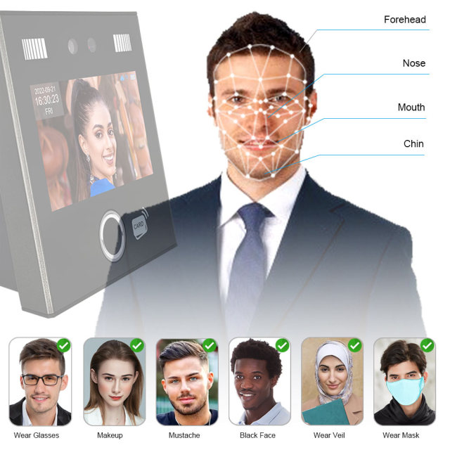 TM-AIFace11F Dynamic Face & Fingerprint Recognition Terminal