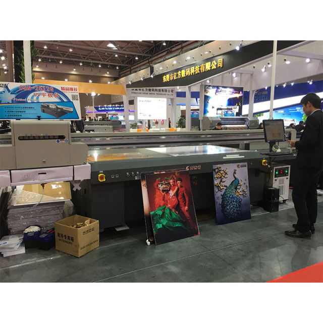 2.5*1.2m Best Price Fortune UV Printer Metal Wood Glass Ceramic Printing LED UV Flatbed Printer