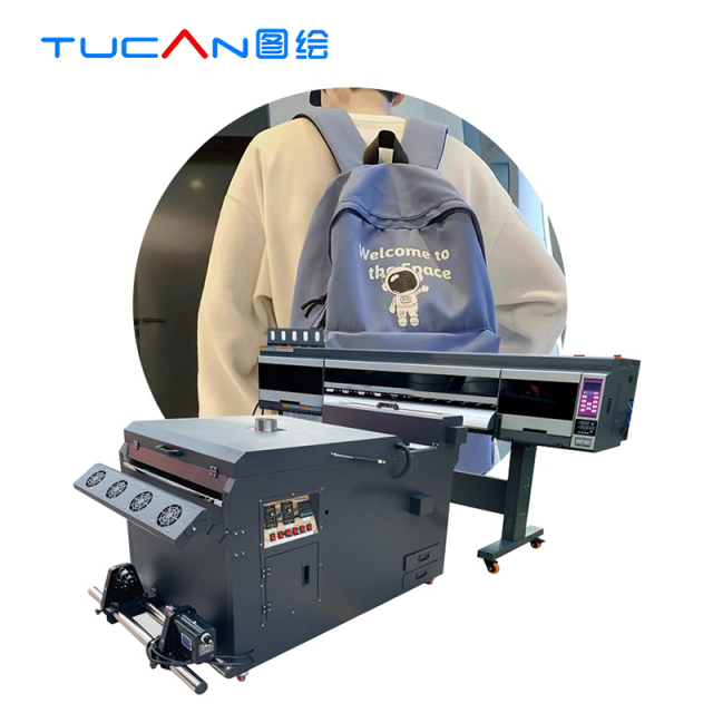 60cm DTF printer 2 heads 4 heads 5 heads for 5 colors 9 color printing with flurocent colors new technology