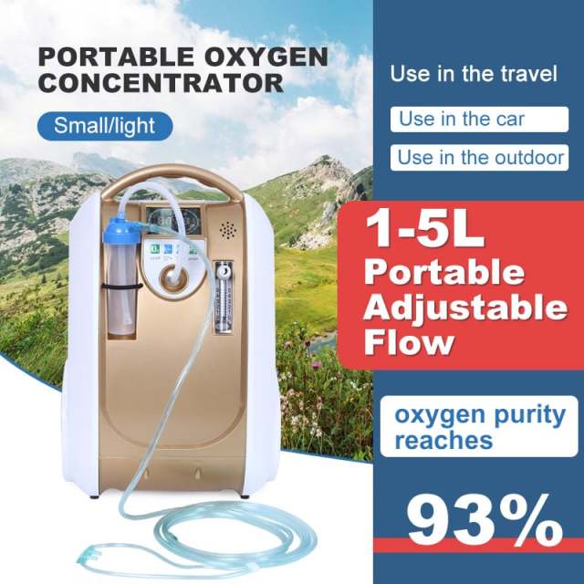 OLV-B1 Olive 5L Portable Oxygen Concentrator with Backpack and Battery