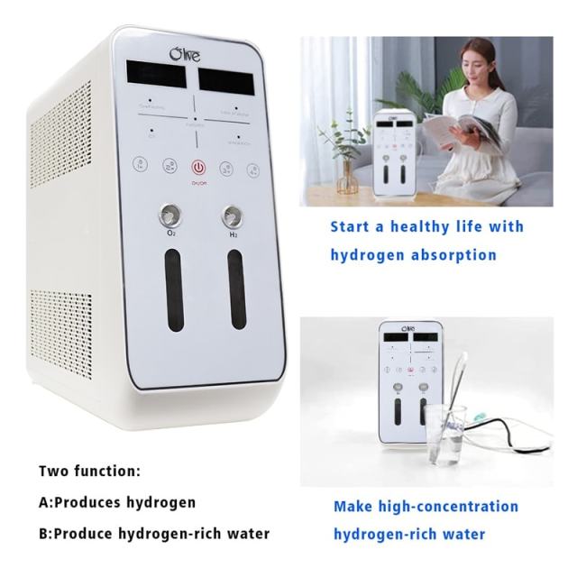 2024 New Olive 600ml/ 900ml Hydrogen Inhalation Machine Hydrogen Breathing Inhalation Therapy Machine