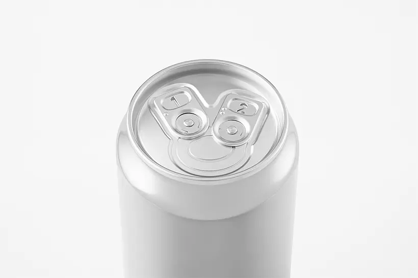 Aluminum Can with Two Pull Tabs