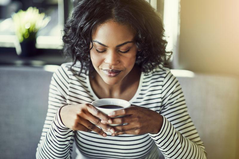 Women drink decaffeinated coffee