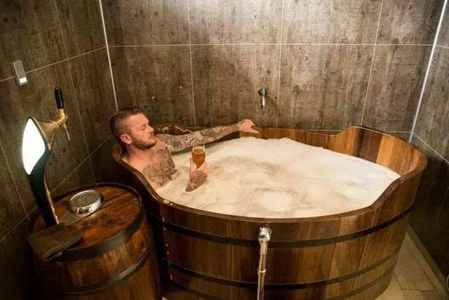 bathing with beer