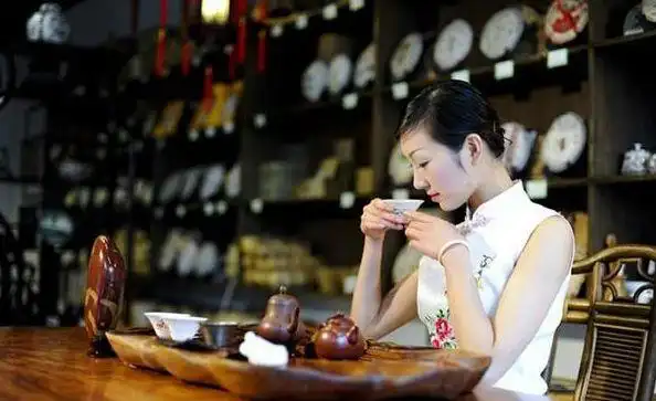 Drinking tea