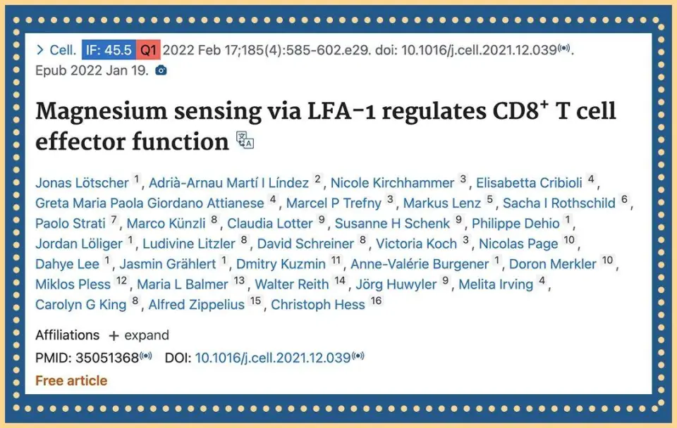 in a magnesium-rich environment, T cell immunity will be enhanced