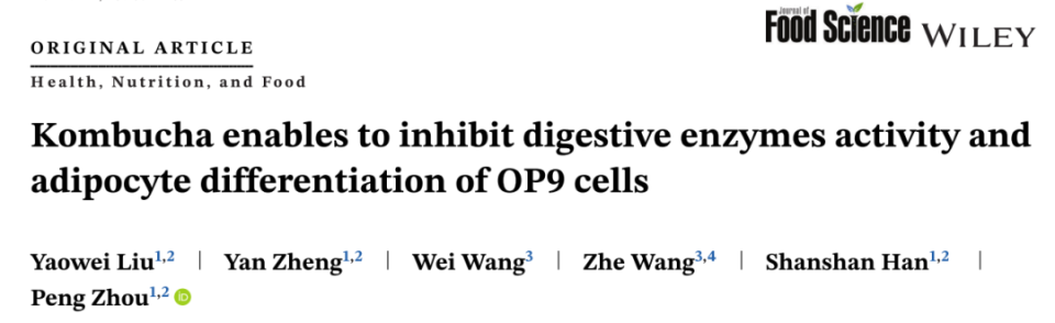 Kombucha intervenes in obesity by inhibiting digestive enzyme activity and adipocyte differentiation