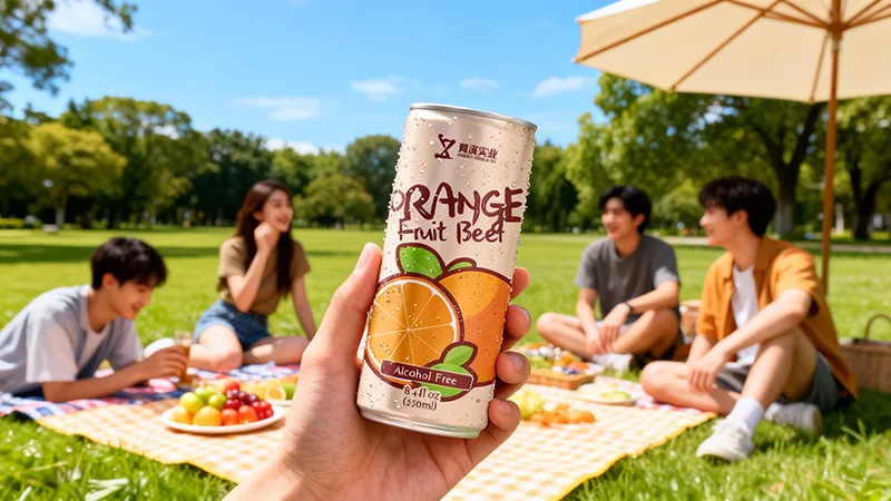 ZhenXi 250ml Orange Flavored Non-Alcoholic Craft Fruit Beer