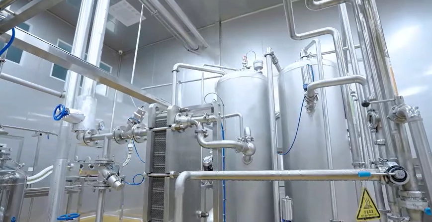 Automated beverage production line at ZhenXi Industry for OEM energy drink manufacturing