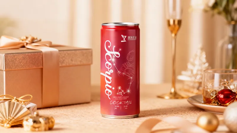 scorpio themed canned cocktail for lifestyle and gifting