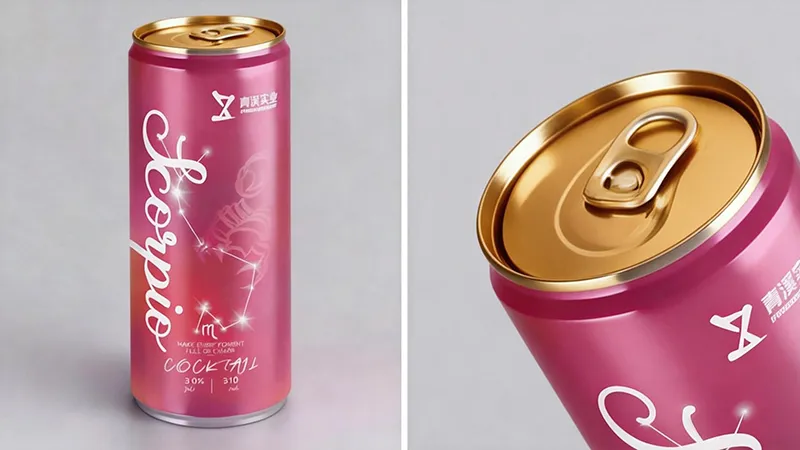310ml canned cocktail aluminum can with stay on tab lid