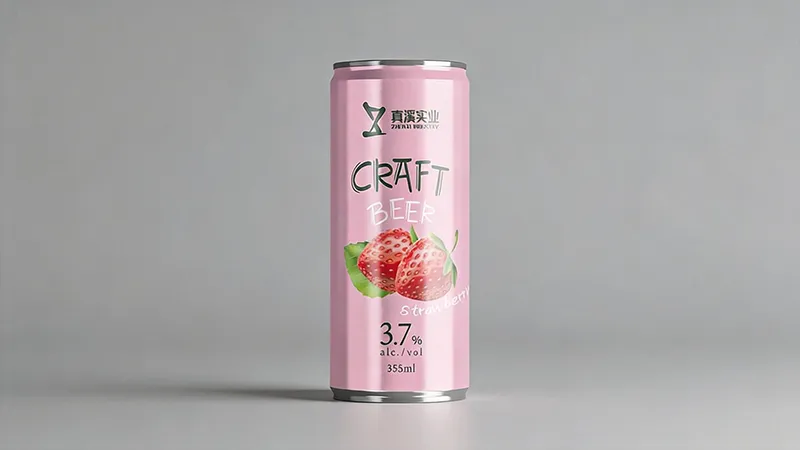 355ml strawberry craft beer sleek aluminum can