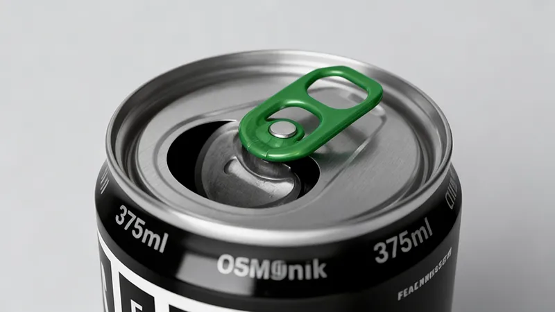 375ml printable aluminum beverage can with 202 SOT aluminum end