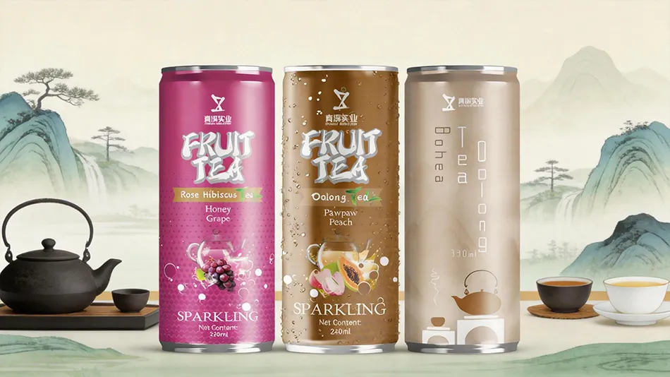 private label canned oolong tea packaging OEM customization