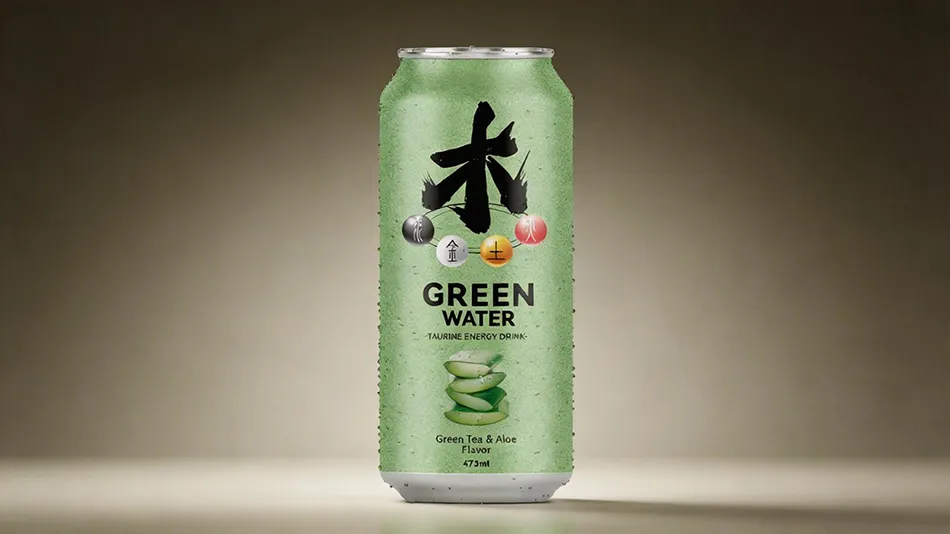green tea aloe herbal energy drink 473ml can