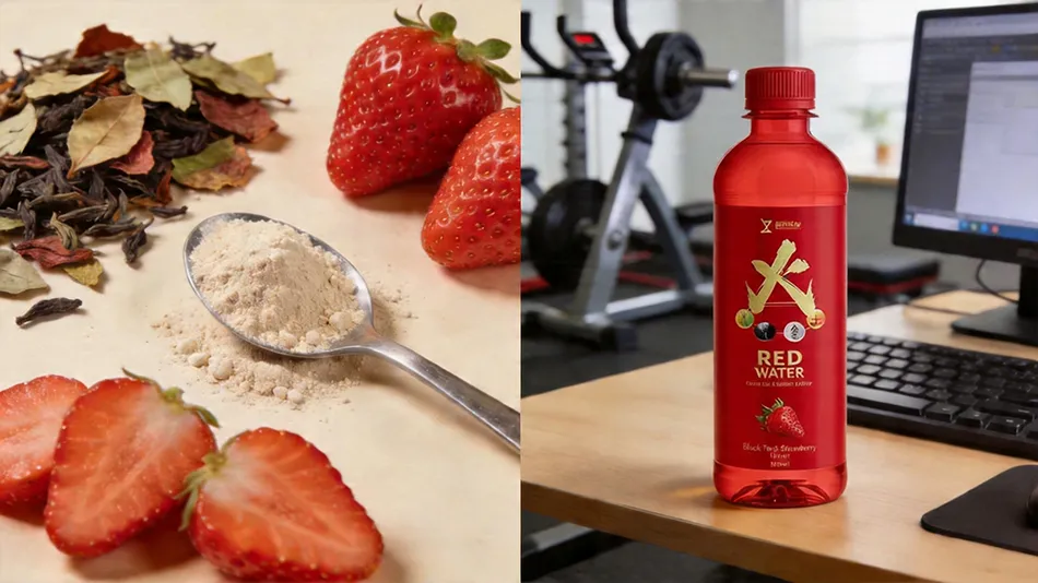Premium ingredients for strawberry black tea energy drink