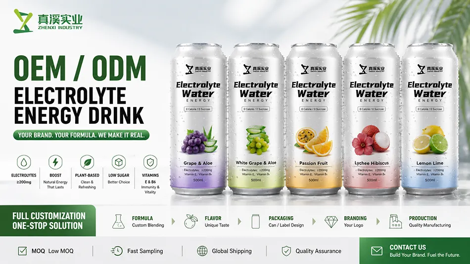 custom electrolyte drink OEM private label aluminum cans