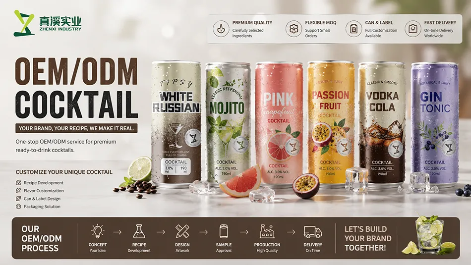 custom canned cocktail OEM private label aluminum cans