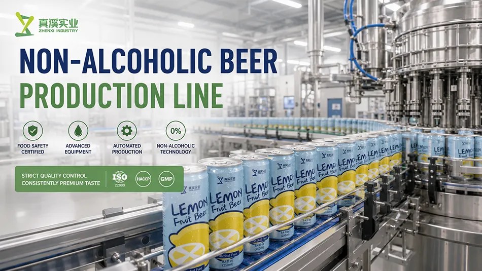 non alcoholic craft beer manufacturer production line for canned fruit beer