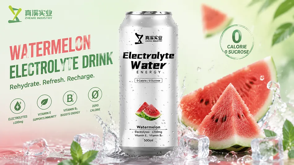 500ml watermelon electrolyte energy drink hydration beverage can