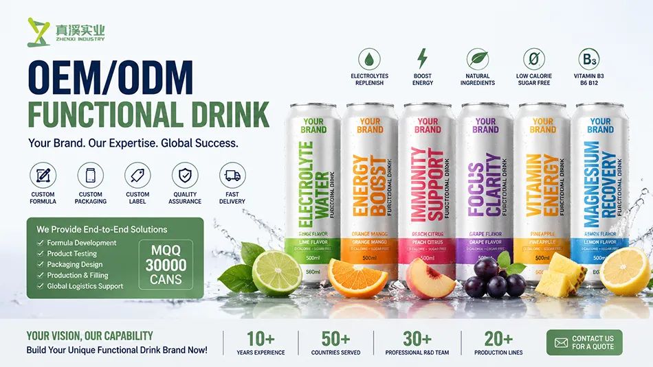 custom electrolyte energy drink OEM private label beverage cans