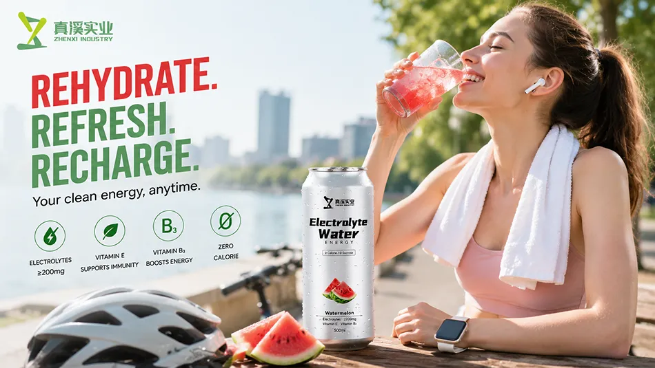 hydration electrolyte drink after workout lifestyle scene