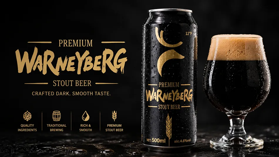 500ml premium craft stout beer german-style canned beer