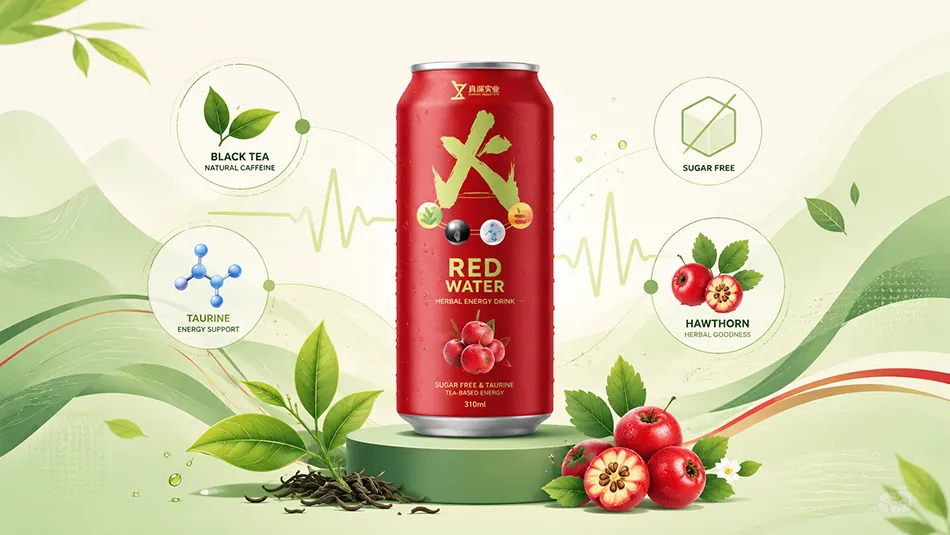 Black Tea Hawthorn Five Elements Energy Drink