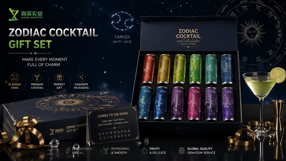 Cancer zodiac canned cocktail gift idea for astrology lovers