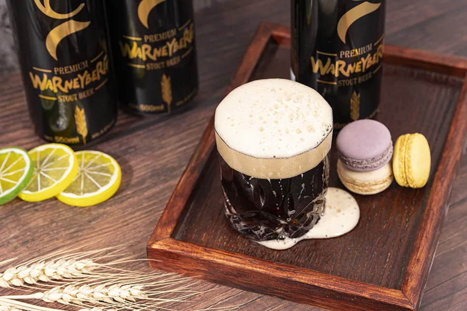 rich creamy foam premium craft stout beer texture