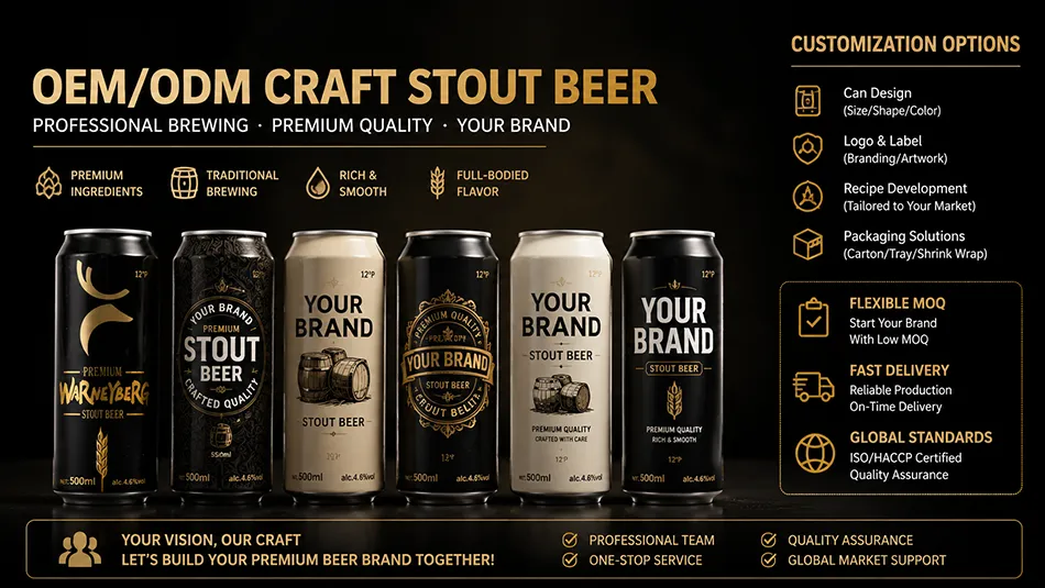 private label premium craft stout beer OEM aluminum cans