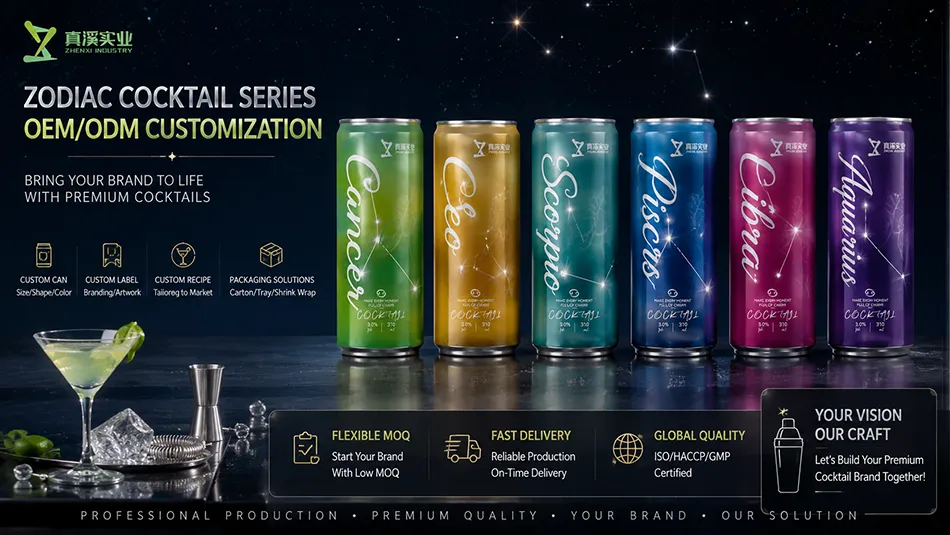 private label zodiac canned cocktail OEM manufacturer