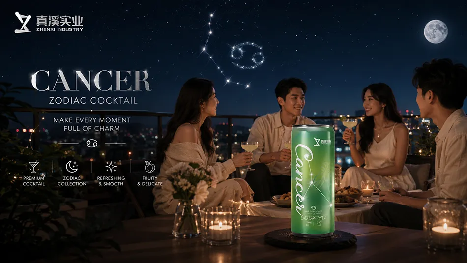 premium zodiac canned cocktail lifestyle drinking scene