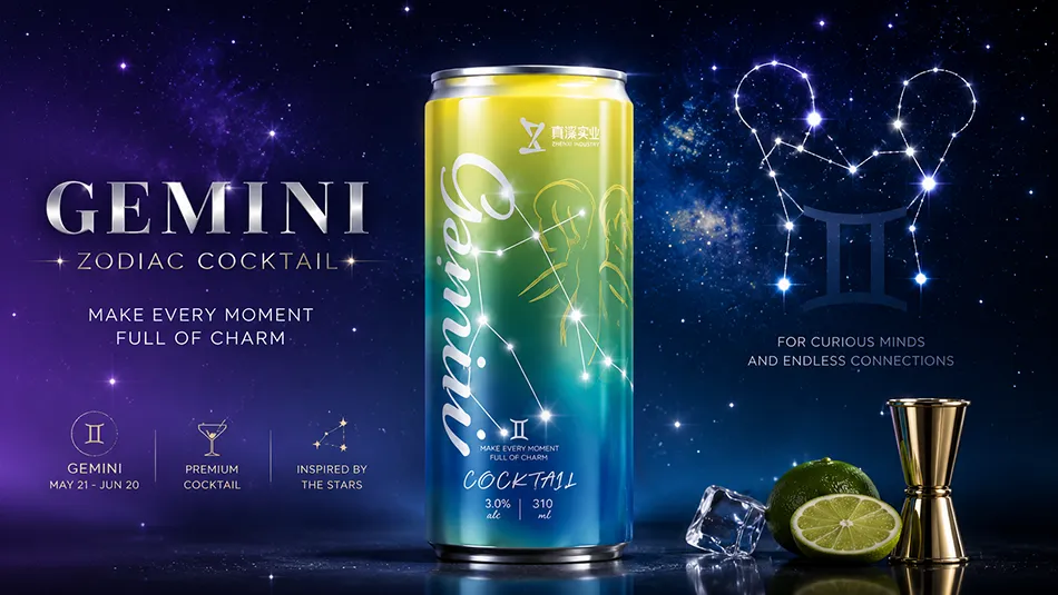 310ml Gemini zodiac canned cocktail premium RTD beverage