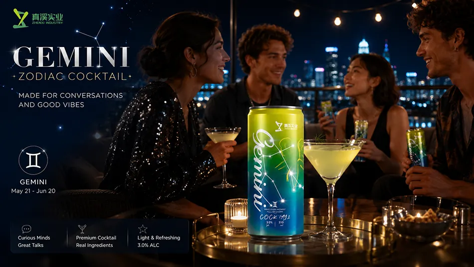 Gemini zodiac canned cocktail for social drinking and gatherings