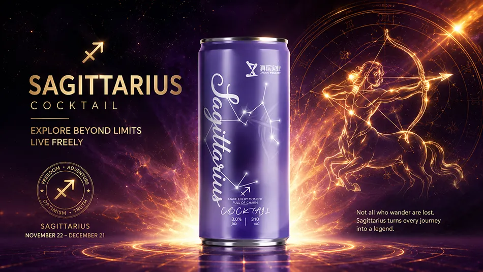 310ml Sagittarius zodiac canned cocktail premium RTD beverage