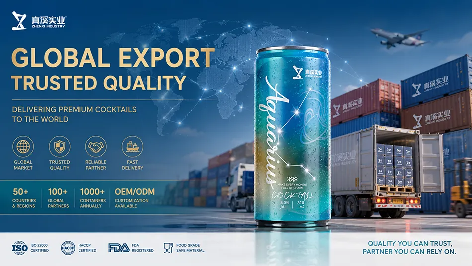 Aquarius cocktail export supplier for distributors and private label beverage brands