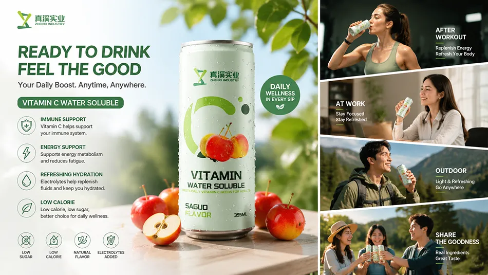 ready to drink crabapple vitamin C energy beverage for active lifestyle