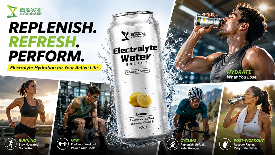 ready to drink lemon electrolyte energy beverage for sports hydration