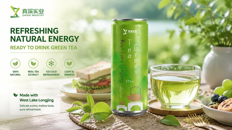 ready to drink West Lake Longjing green tea for refreshing daily consumption