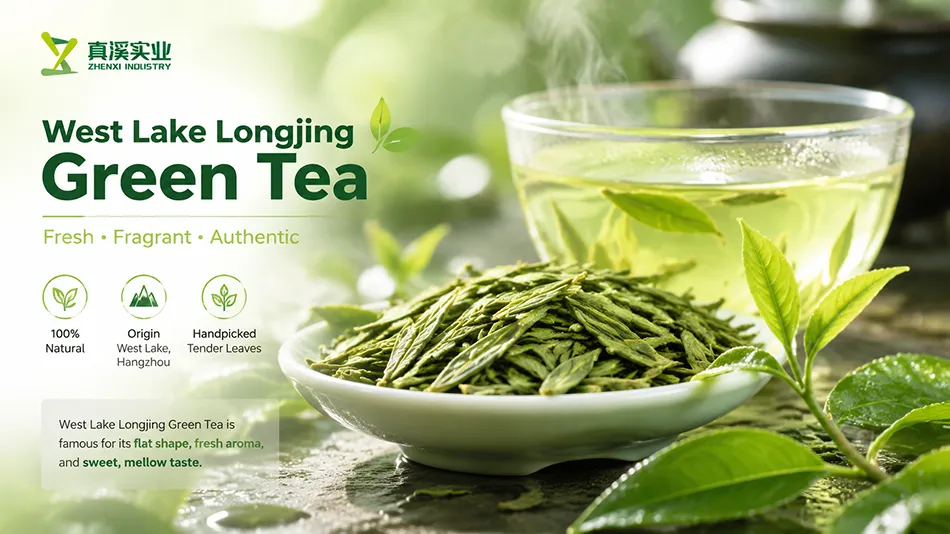 premium West Lake Longjing tea leaves for canned green tea beverage