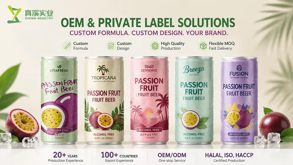 OEM and private label passion fruit non alcoholic beer customization service