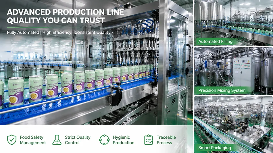 Non alcoholic passion fruit beer manufacturing production line in beverage factory
