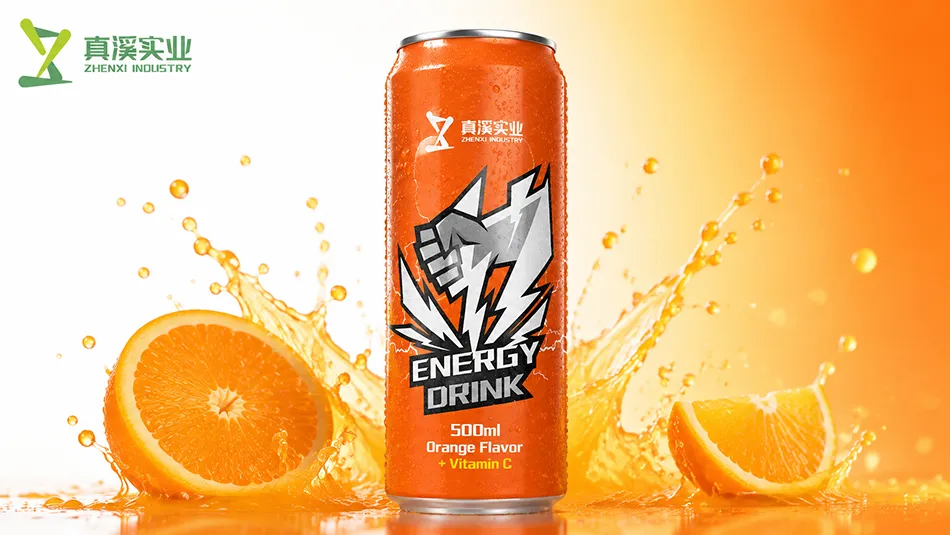 Orange Vitamin C Energy Drink 500ml OEM manufacturer private label standard aluminum can